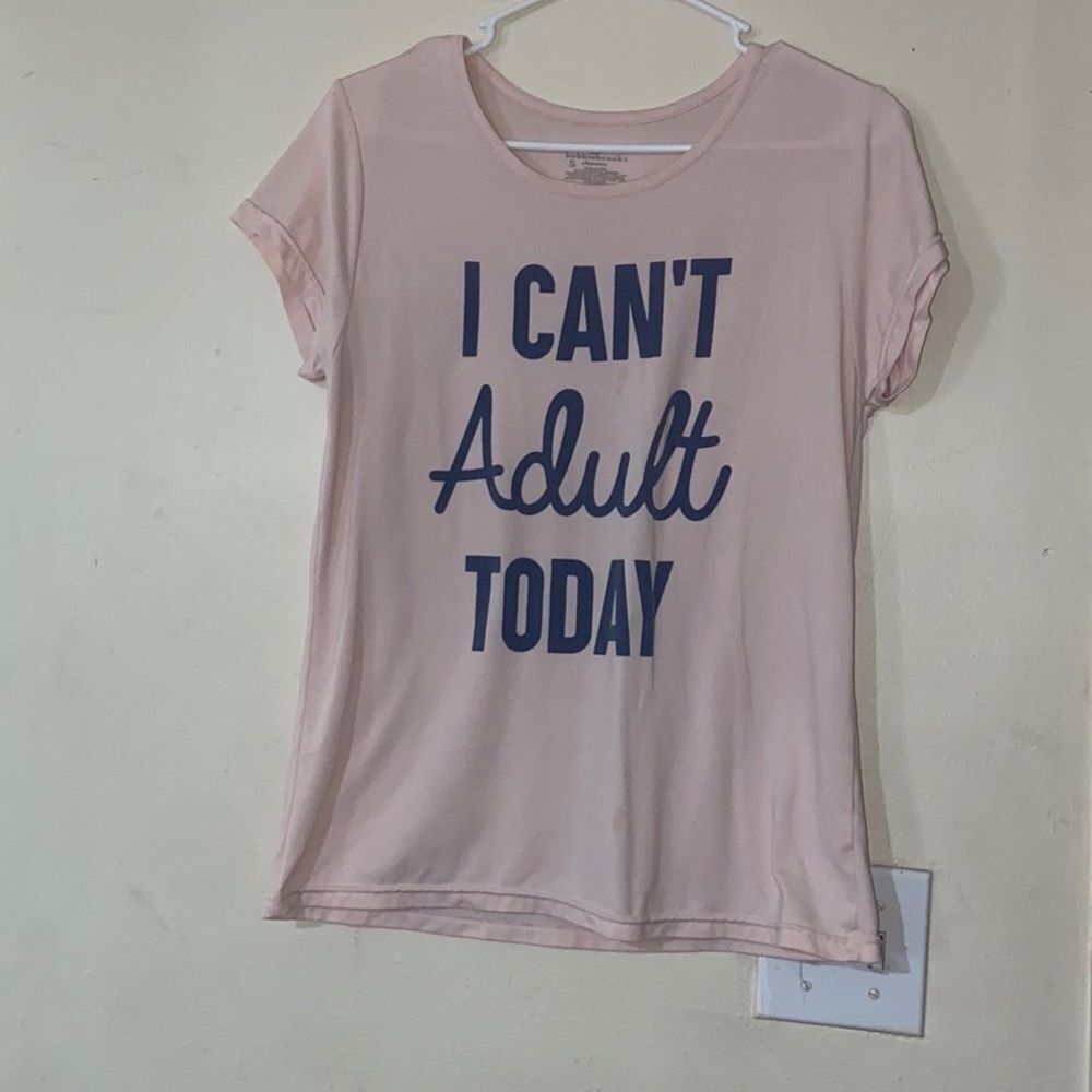 10/$50 Bonnie Brooks I Can’t Adult Today Size S Sleepwear Top